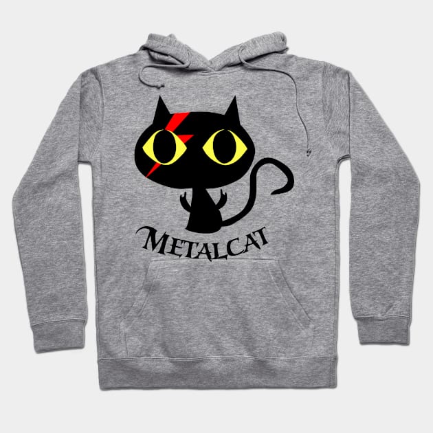 Metal cat Hoodie by Illustration